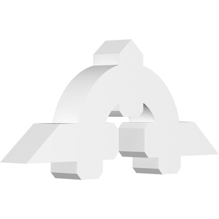 Ekena Millwork Ericson Architectural Grade PVC Gable Bracket, 48"W x 20"H x 6"D x 6"F, 10/12 Pitch GBP048X20X0606ERI00